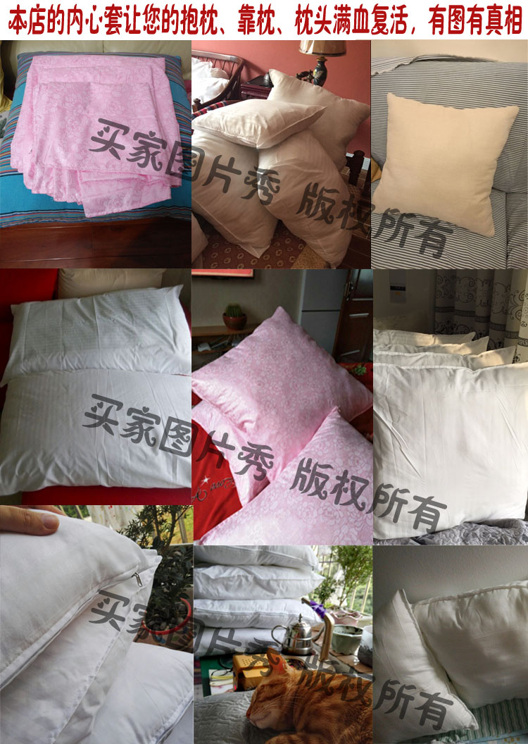 Pillowcase đệm đệm bên trong tay áo gối lõi bên trong tay áo gối đơn lõi lót lót gối lõi tùy chỉnh bông