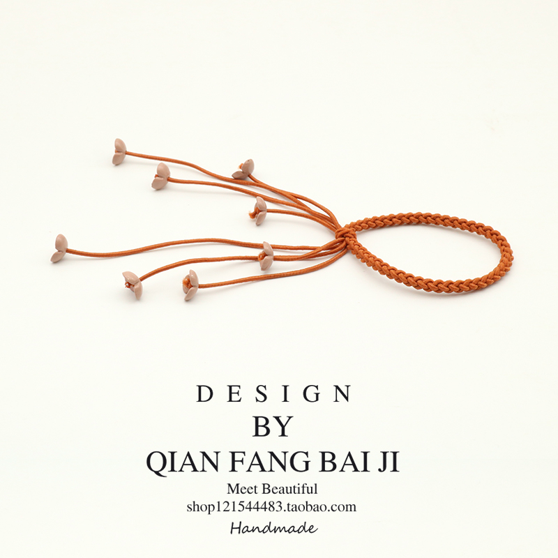 Ins cổ hoa dây tóc Sen nữ retro vòng tóc dệt tay văn chương nữ mũ lưới đỏ đầu dây - Phụ kiện tóc băng đô