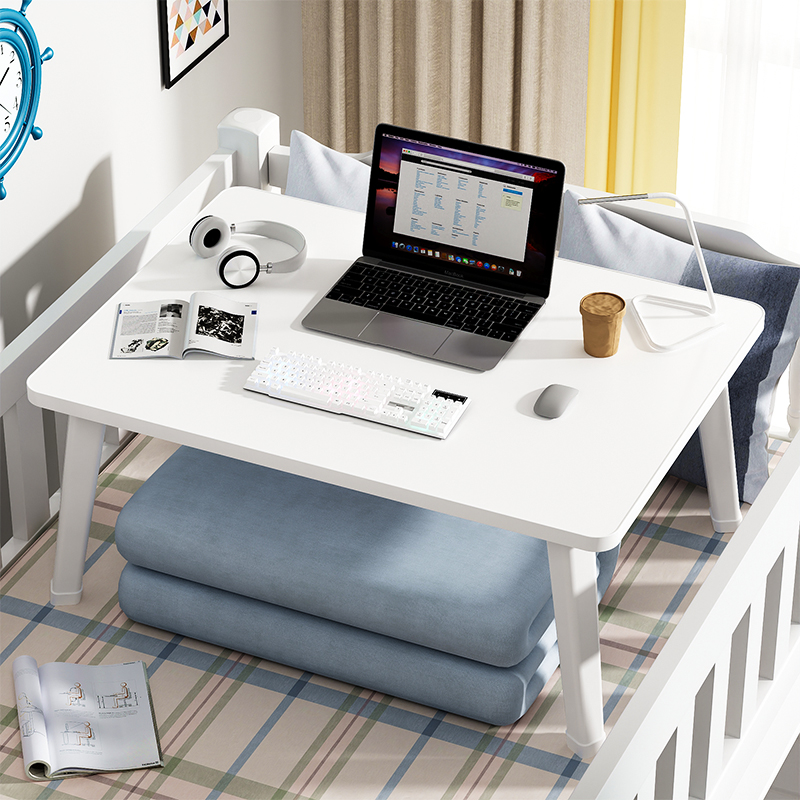 Bed table foldable table desk home bedside bedroom sitting bay window university dormitory large learning desk small desk board bedroom with lazy simple laptop knee table