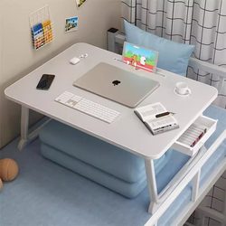 Bed small table bay window folding table student bedside dormitory desk laptop stand office desk lazy bedroom sitting ins style study removable small table board to increase the size of the table