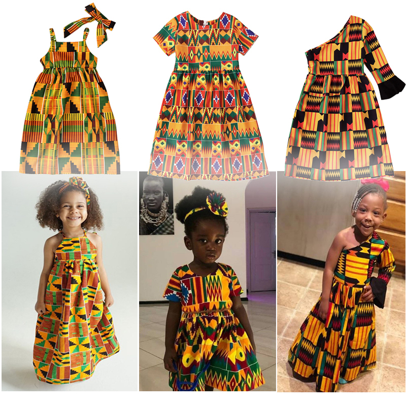 African Bohemian Style Series Skirts Baby Children European and American Girls' Long Dresses Children's Clothing
