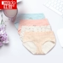 Red bean lady đồ lót cô gái quần mid-eo cotton quần dưới hộp quà tặng thanh niên phụ nữ đồ lót set 5 quan lot ren dep