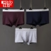 Đồ lót đậu đỏ nam cotton boxer thanh niên kích thước lớn hộp quà bốn góc quần short thoáng khí nam Nam giới