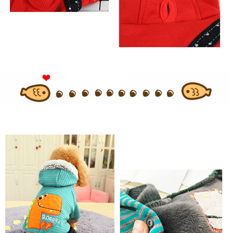 Quần áo chó mới mùa thu và mùa đông thú cưng nhung san hô dày quần áo bốn chân Teddy VIP chó nhỏ và vừa - Quần áo & phụ kiện thú cưng áo vest cho mèo
