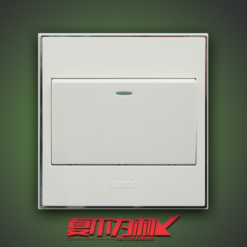 Simon Switch Socket 56 Series One single open single control panel with fluorescent opening single link 86 type V51011BY