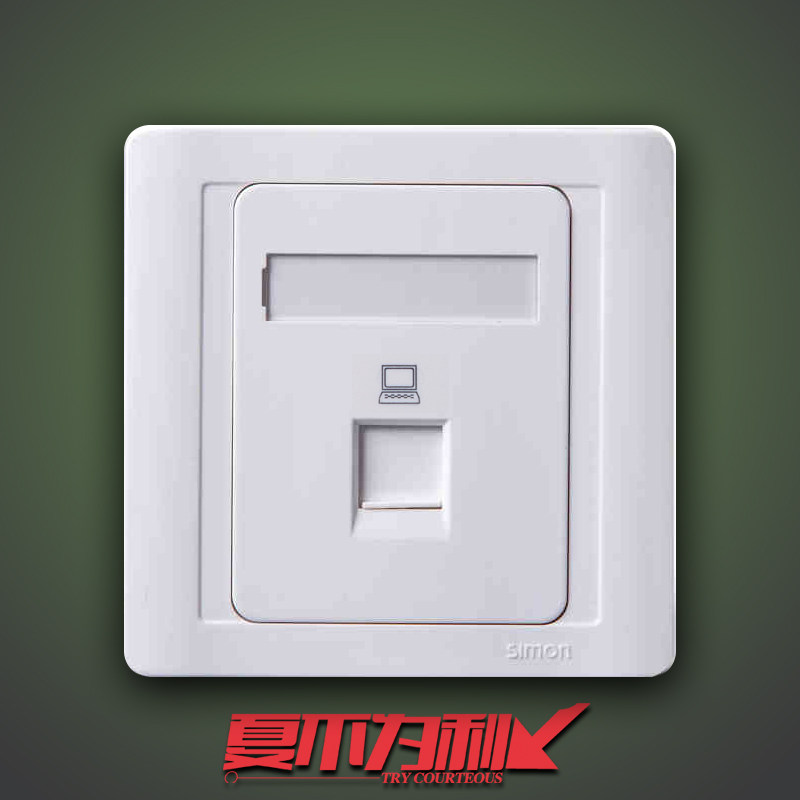 Simon Computer Socket Switch Single Port Information One Internet Internet Line Broadband Panel 86 Type 1 Internet Interface N55218S