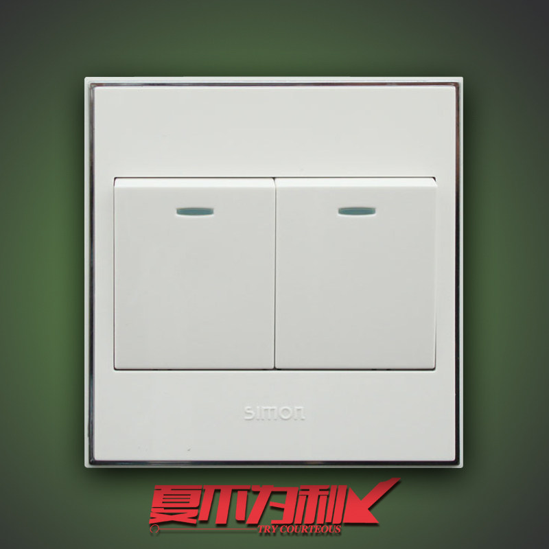 Simone switch socket panel 56 series 86 type double switch single control two open two open single 2-position wall V51021BY