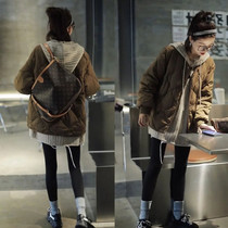 Short loose and thin simple 2022 autumn and winter new diamond-shaped down jacket womens cotton-padded jacket thickened outside