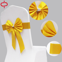 Free chair back flower hotel chair cover butterfly modern knot simple wedding decoration flower elastic ribbon wedding banquet