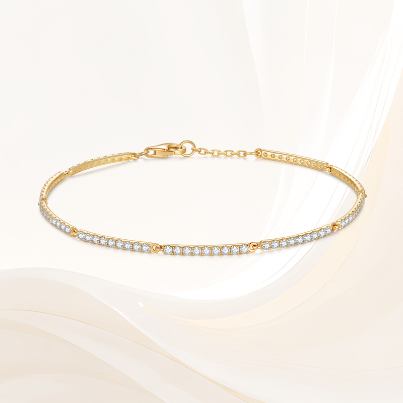 Leo Star Diamond 18K Gold Cultivated Diamond Bamboo Shadow Flowing Light Full Diamond Super Sparkling Layered Bracelet Bamboo Link Diamond Bracelet for Women Leo Star Diamond 18K Gold Cultivated Diamond Bamboo Shadow Flowing Light Full Diamond Super Sparkling Layered Bracelet Bamboo Link Diamond Bracelet for Women
