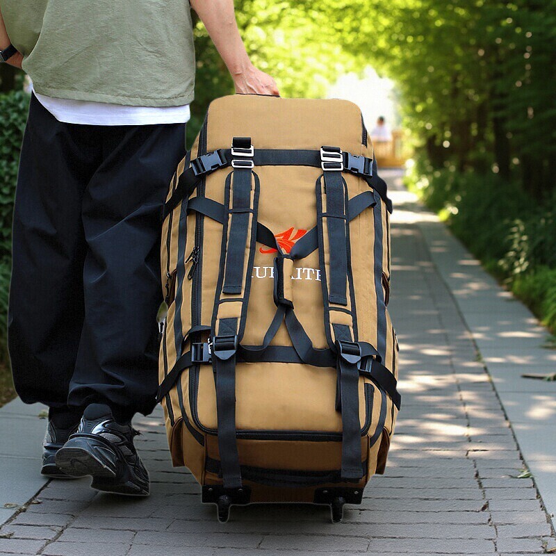 Student Dormitory Luggage Bag, Large Capacity, Extra Large Wheeled Travel Bag, Airline Checked Luggage Bag, Foldable Storage Backpack