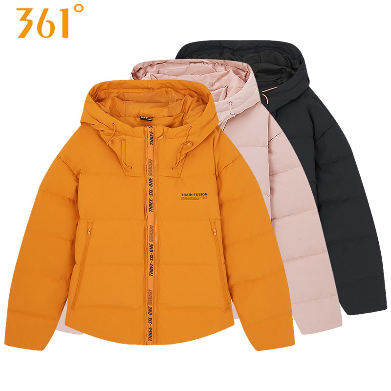 361 Degrees Women's Fashion Fashion 2021 Winter New 361 Short sum Lions Casual Warm Sports Down Jacket Woman