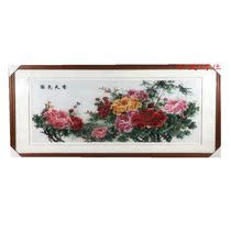 Pure handmade new boutique Suzhou embroidery painting Su embroidery finished hanging painting porch decorative painting 60160 national color Tianxiang 3