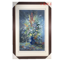 Pure handmade new boutique Suzhou embroidery painting Su embroidery finished hanging painting porch decorative painting 4060 still life flower arrangement