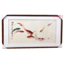 Pure handmade new boutique Suzhou embroidery painting Su embroidery finished hanging painting porch decorative painting 50100 years more than 4