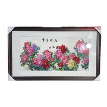 Pure handmade new boutique Suzhou embroidery painting Su embroidery finished product hanging painting Xuanguan decoration painting 50100 flowers Kaifu expensive