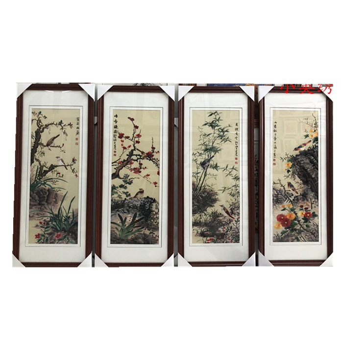 Pure handmade new boutique Suzhou embroidery painting Su embroidery finished product hanging painting Xuanguan decoration painting 3080 Yanburong Flower Bird