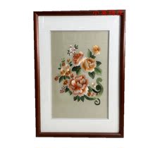 Pure handmade new boutique Suzhou embroidery painting Su embroidery finished product hanging painting Xuanguan decoration painting 4060 flowers Kaifu expensive