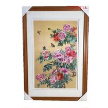 Pure handmade new boutique Suzhou embroidery painting Su embroidery finished product hanging painting Xuanguan decoration painting 5080 flowers Kaifu expensive