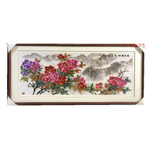 Handmade new boutique Suzhou embroidery painting Su embroidery finished hanging painting porch decorative painting 50130 spring full of Shenzhou