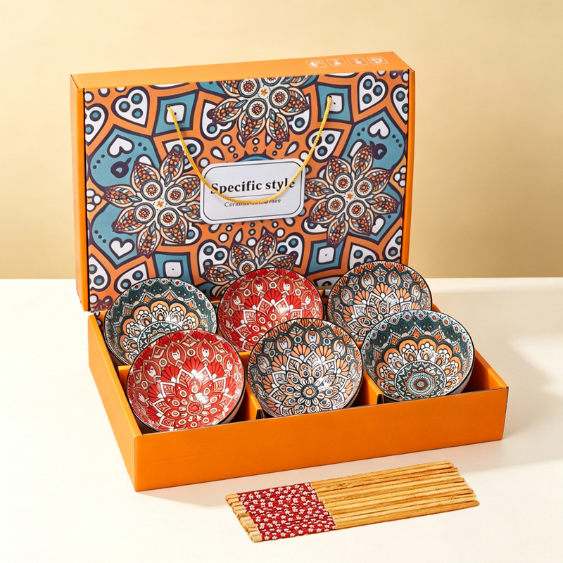 Newlywed Souvenirs, Creative Gift Boxes, Small Gifts for National Day, Bohemian Ceramic Bowls, Practical Opening Lottery Gifts Newlywed Souvenirs, Creative Gift Boxes, Small Gifts for National Day, Bohemian Ceramic Bowls, Practical Opening Lottery Gifts