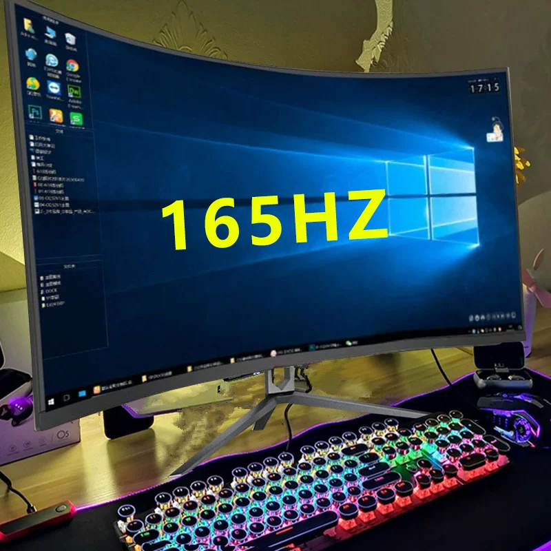 32-дюймовый изогнутый 165 монитор настольный компьютер 34 э-спорт PS4 игра 2K высокое разрешение большой волосатый экран 27