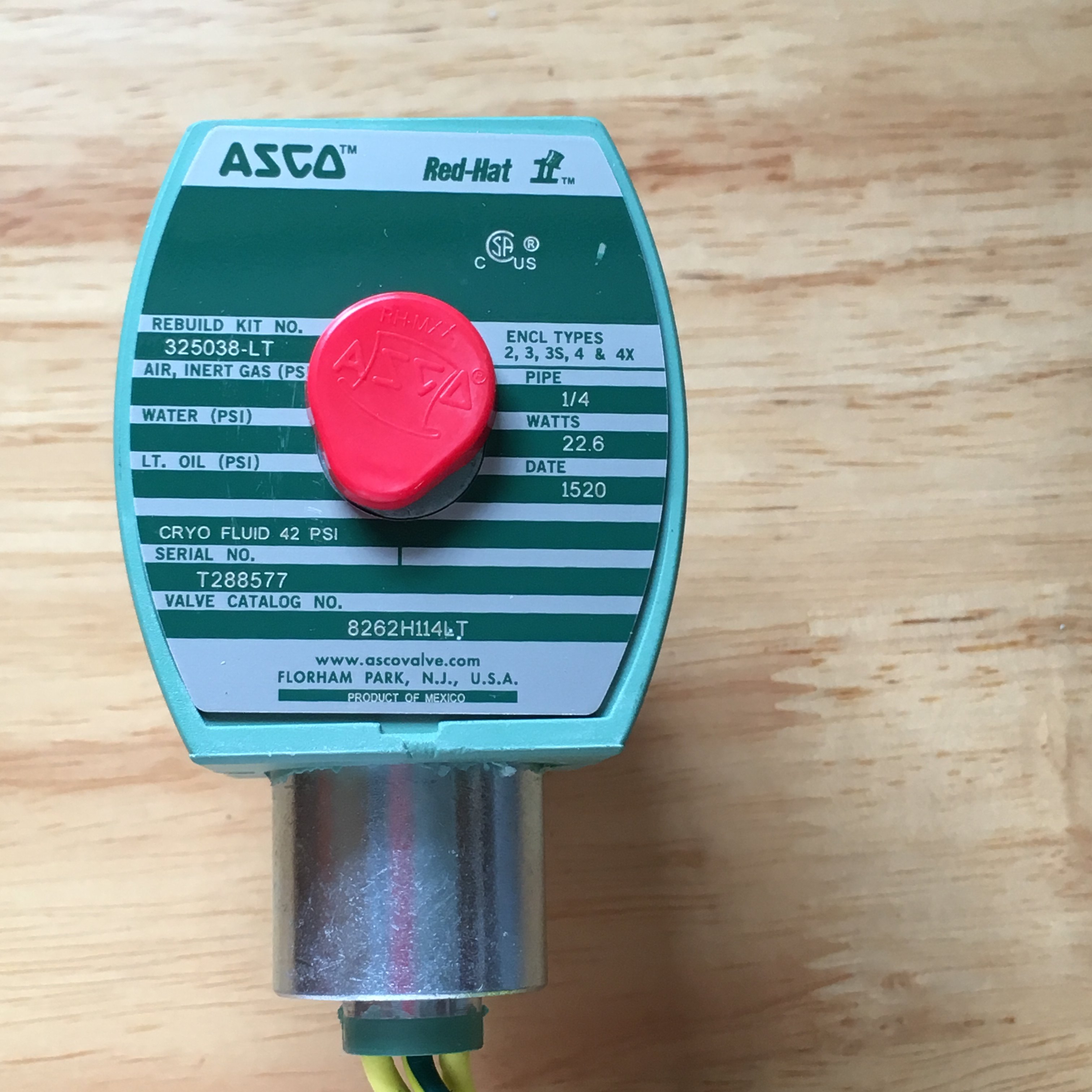 ASCO USA original imported solenoid valve MPC103 DC24V 325038LT