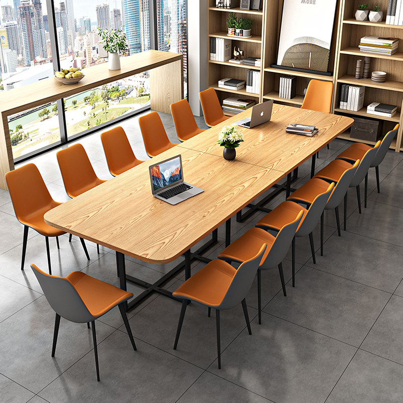 Large conference table simple modern reading room long table school reading book bar training office bar table and chair combination