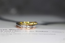 Marry Me2021 new live plated 14K gold 9 gold 9 small pieces of delicate and delicate bamboo festival little fresher European and American rings