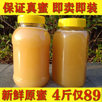 Pure natural soil honey without adding wild honeycomb honey block authentic farmhouse self-produced Baihua crystal barrel peak honey