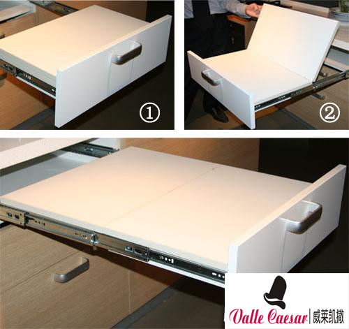 Space-Saving Heavy-Duty Four-Section Hidden Dining Table Slide Workbench Slide Operating Table Slide Drawer-Type Dining Table Guide Rail