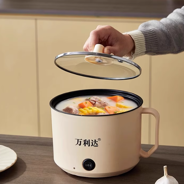 电煮锅多功能宿舍学生锅家用小型电热火锅迷你泡面锅单人用小电锅