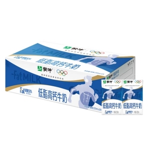 下拉！蒙牛低脂高钙牛奶250ml*24盒