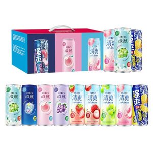 礼盒装RIO锐澳预调鸡尾酒微醺清爽强爽全家福330ml*24整箱囤货装