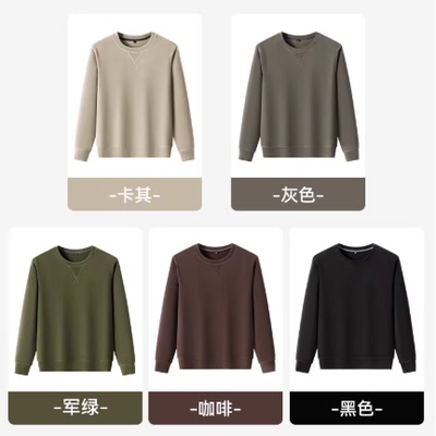 雪中飞男士新款绵羊毛奥粒绒卫衣