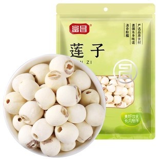 富昌莲子百合桂圆干枸杞磨皮白莲子羹连子去芯干货特产官方旗舰店