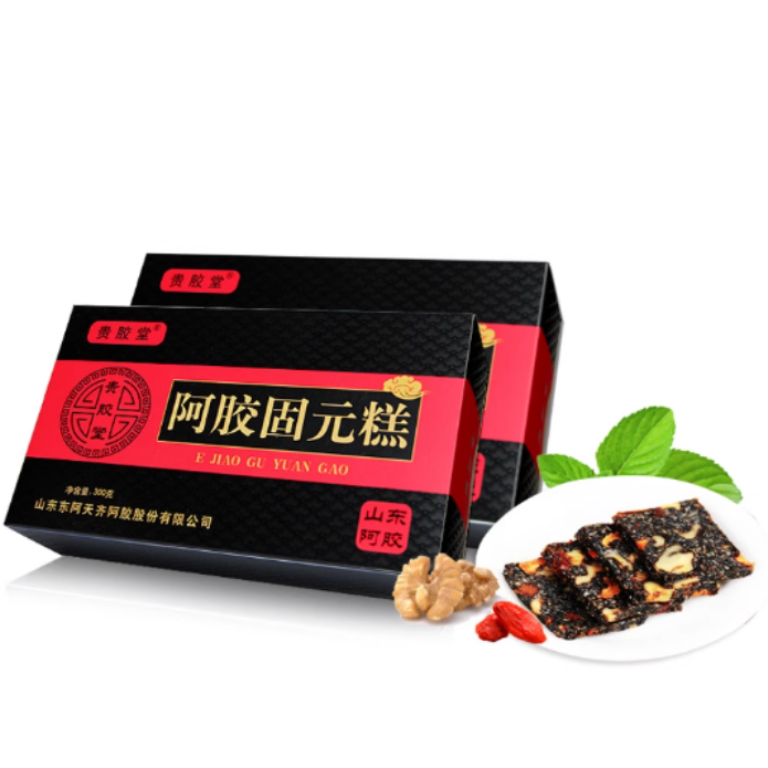 买1送1盒山东东阿红枣味阿胶固元糕膏即食块粉熬非纯手工厂家