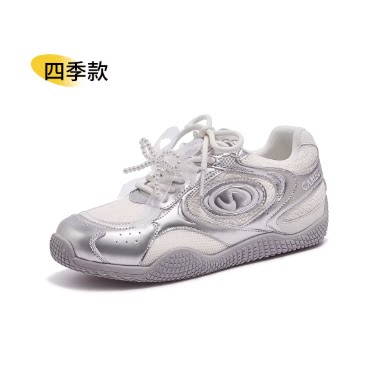 骆驼月牙德训鞋女鞋2025秋季新款运动鞋女红色板鞋复古休闲芭蕾鞋