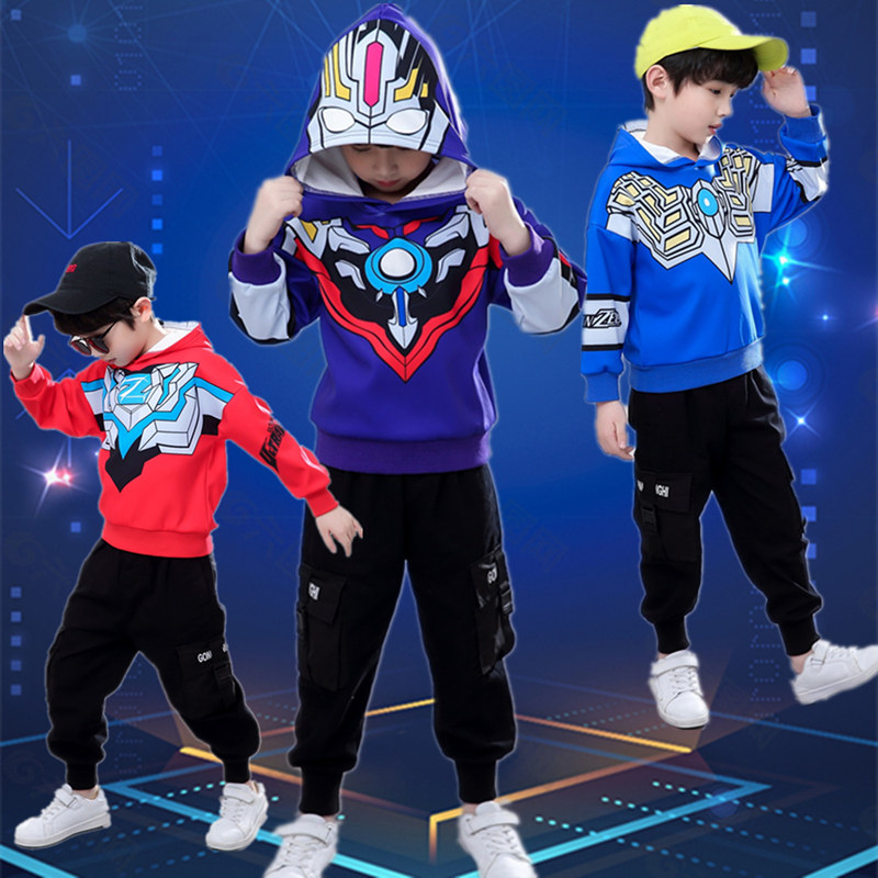 Zeta Diga Sero Oub Ultraman clothes boy spring boy's Triga superman children's sweater jacket