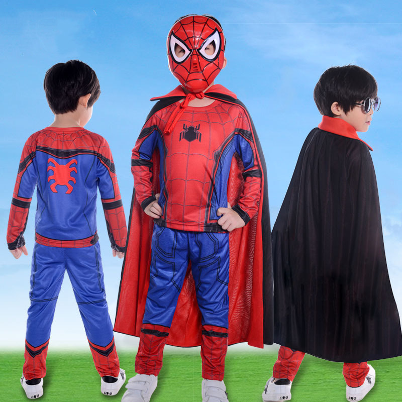Spider-Man Children's Superman Show in Spring and Autumn Halloween Show Otman Cos Clothes 7 little boys worn Superman Clothes