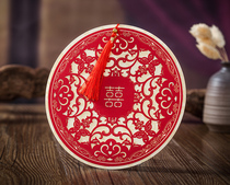  Weisimei creative round wedding invitation Chinese style hollow wedding invitation Wedding invitation personalized customization high-end Korean style