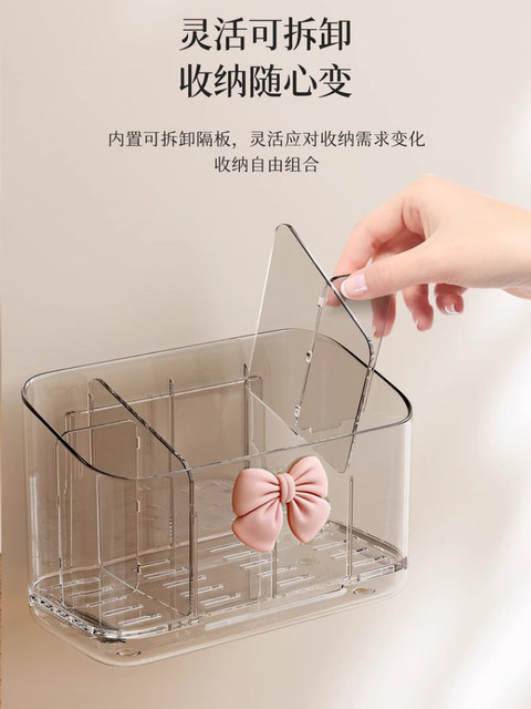 Comb storage tube bathroom comb storage rack wall-mounted wall toothbrush toothpaste box wash table artifact