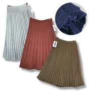 Cổ điển cổ điển retro trang trí công phu eo cao Nhật Bản-made váy Dệt Kim A-line váy mềm chị hoang dã midi váy