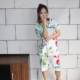 Mùa thu 2018 mặc bộ đồ ngủ cotton mềm mại mùa hè set đồ ngủ mới dành cho người lớn dày mùa xuân và mùa thu cha mẹ con