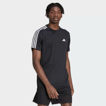 速干综合训练运动健身三条纹圆领短袖T恤男装夏季adidas阿迪达斯