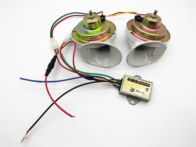 Xe máy điện phụ kiện pin 12 v phổ siêu âm vang vọng đa âm giọng sừng cặp loa - Sừng xe máy loa xe máy điện