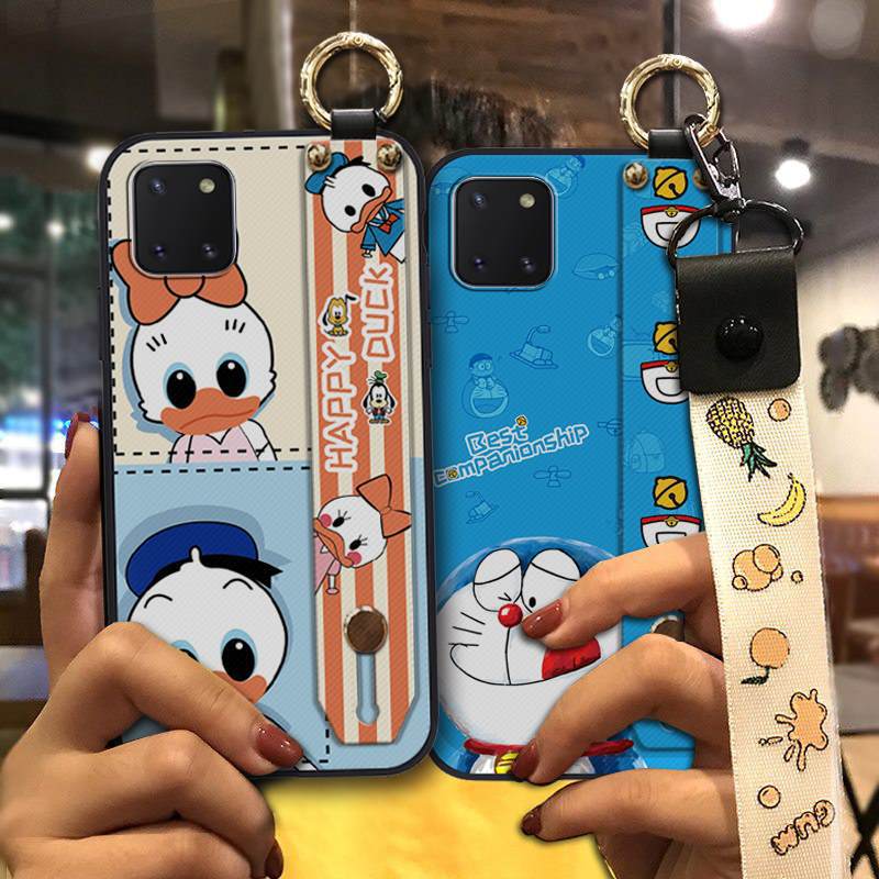 Suitable for Samsung Galaxy A81/M60S/Note10 Lite Silicone Phone Case Trendy Brand Lanyard Tpu Hand Strap