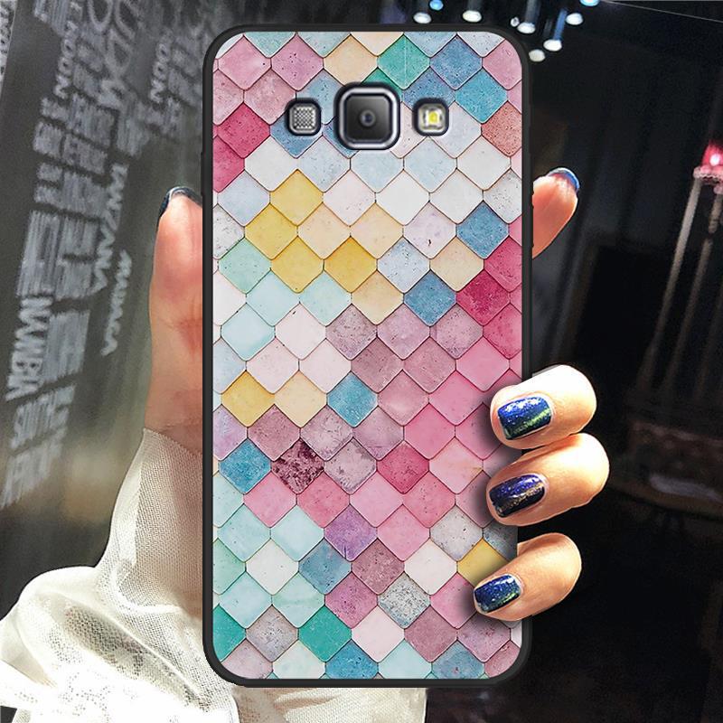 Suitable for Samsung A8 Mobile Phone Case Galaxy A8 Matte Black Case Creative Painted Protective Cover Cute Cartoon Tpu
