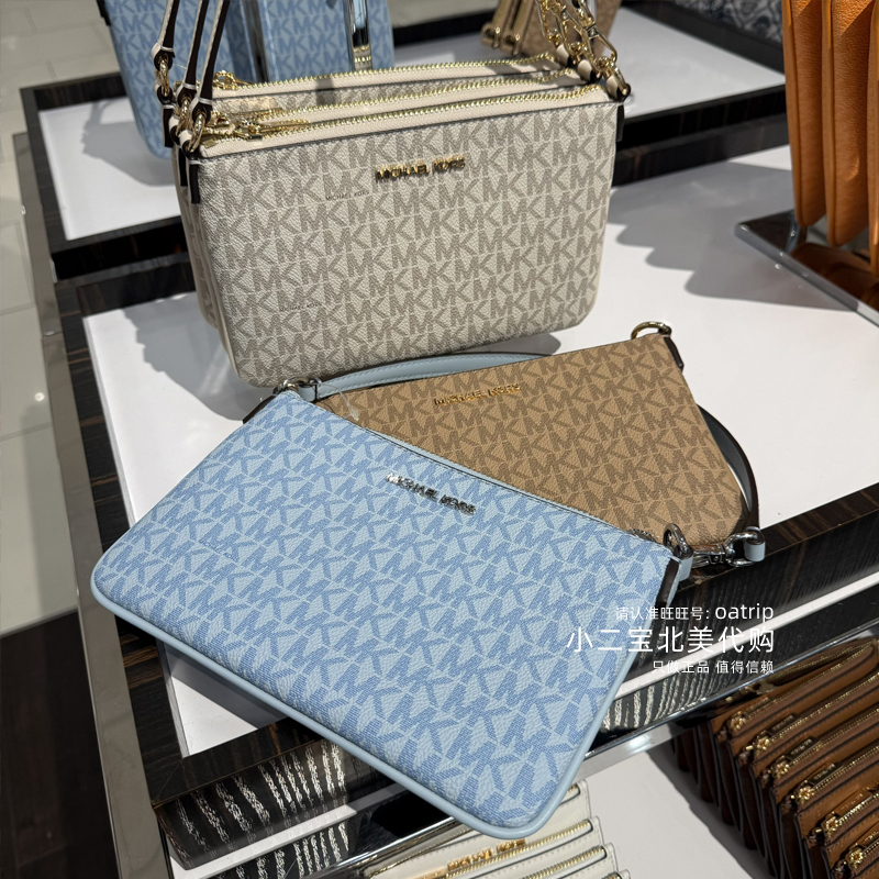 Michael Kors Mk Women's Large Zipper Clutch Wallet Phone Bag Coin Card Holder with Wrist Strap Michael Kors Mk Women's Large Zipper Clutch Wallet Phone Bag Coin Card Holder with Wrist Strap