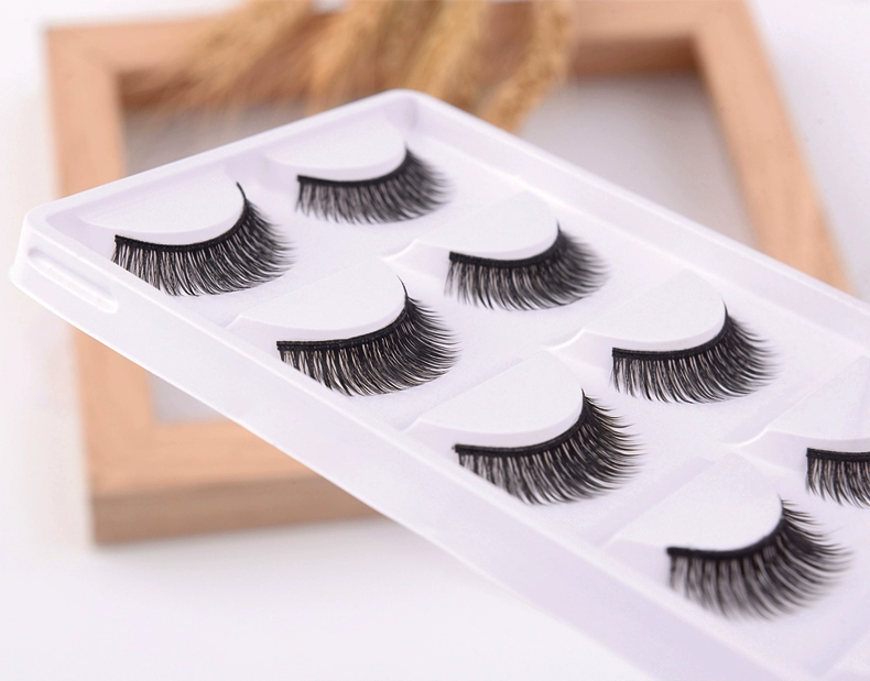 Dày lông mi giả tự nhiên thực tế nude trang điểm cứng thân cây mí mắt đôi mi giả mie